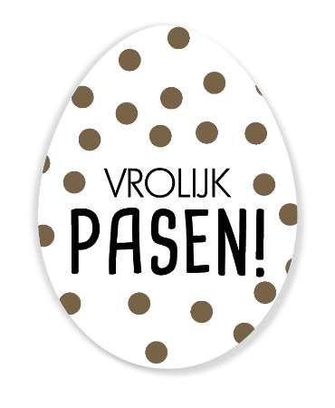 Afbeeldingen van Raamsticker EI 50x60cm - Vrolijk pasen