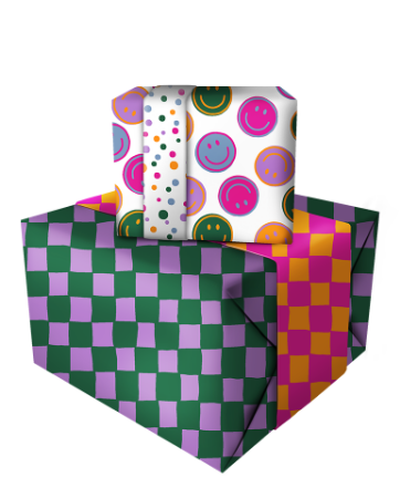 Cadeaupapier 50cm Party time combi-deal