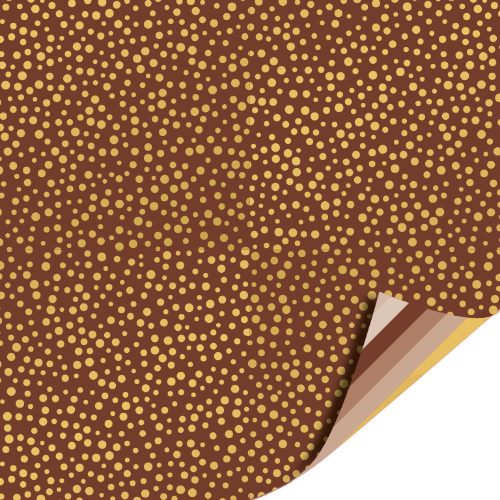 Cadeaupapier 100m - Luxury dots mokka inpakpapier, cadeaupapier, geschenkpapier, kadopapier