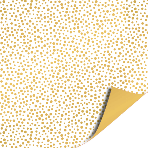 Cadeaupapier 100m - Luxury dots white/gold inpakpapier, cadeaupapier, geschenkpapier, kadopapier
