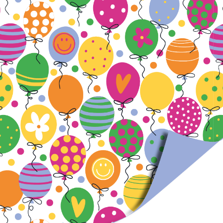 Afbeeldingen van KP® Cadeaupapier 50cm 100m - Balloons