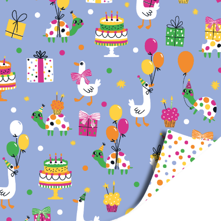 Afbeeldingen van KP® Cadeaupapier 30cm 100m - Party time