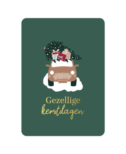 KP® Wenskaarten A6  - Gezellige kerstdagen - 10 stuks A6 wenskaart met tekst 'Gezellige kerstdagen' - feestelijke kerstgroet, set van 10 stuks
