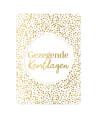 A6 wenskaart met tekst 'Gezegende kerstdagen' - kerstgroet, set van 10 stuks