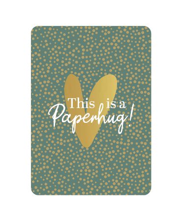 A6 kaart 'This is a paperhug', set van 10 stuks, Wenskaart