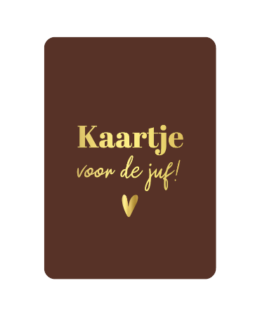 A6 kaart 'Kaartje voor de juf', set van 10 stuks, wenskaart