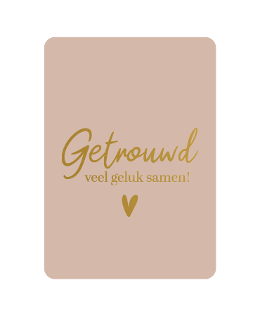 A6 trouwkaart 'Getrouwd veel geluk samen', set van 10 stuks, wenskaart