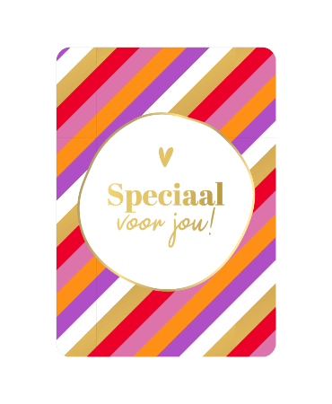 A6 kaart 'Speciaal voor jou met stripes', set van 10 stuks, wenskaart
