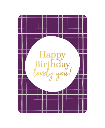 A6 verjaardagskaart 'Happy birthday lovely you', set van 10 stuks, wenskaart