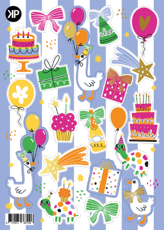 A5 Stickervel in party thema – perfect voor verjaardagen of feestjes