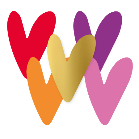 Hartjes stickers in diverse kleuren – 5 varianten – 34x47mm