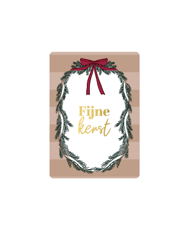 Cadeaukaartjes A7 Fijne kerst - Kerstcadeaukaartjes 25 stuks