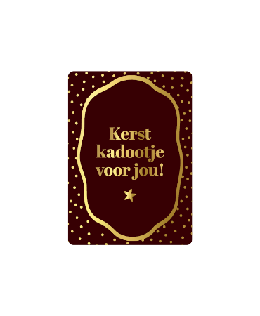 Cadeaukaartjes A7 Kerst kadootje voor jou - Kerstcadeaukaartjes 25 stuks