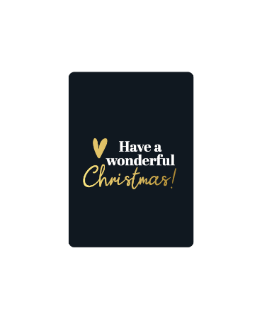 Cadeaukaartje A7 Have wonderful Christmas - Kerstcadeaukaartje 