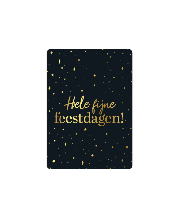 Cadeaukaartje A7 Hele fijne feestdagen - Kerstkaartje 