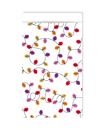 Wit Cadeauzakje met kerstlichtjes - 12x19cm