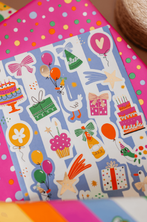 A5 Stickervel in party thema – perfect voor verjaardagen of feestjes