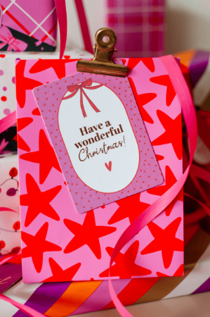 Cadeaukaartjes A7 Have a wonderful Christmas - Kerstcadeaukaartjes 25 stuks