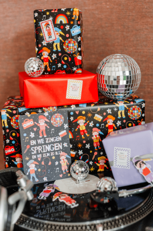 A6 sinterklaaskaart 'We zingen springen en we zijn zo blij', set van 10 stuks