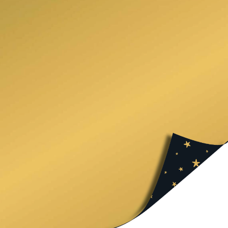 Afbeeldingen van KP® Cadeaupapier 30cm 100m - Little stars black/gold