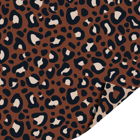 Afbeeldingen van KP® Cadeaupapier 50cm 100m - Leopard beige