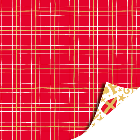 Afbeeldingen van KP® Cadeaupapier 70cm 100m - Mijter feest wit