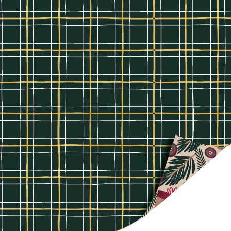 Afbeeldingen van KP® Cadeaupapier 30cm 100m - Kersttakjes