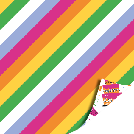 Afbeeldingen van KP® Cadeaupapier 30cm 100m - Birthday doodles