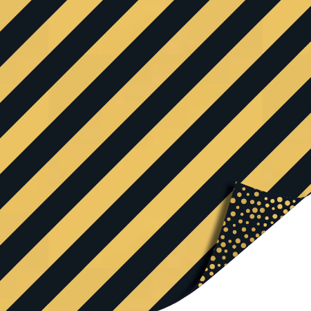 Afbeeldingen van KP® Cadeaupapier 50cm 100m - Luxury dots black/gold
