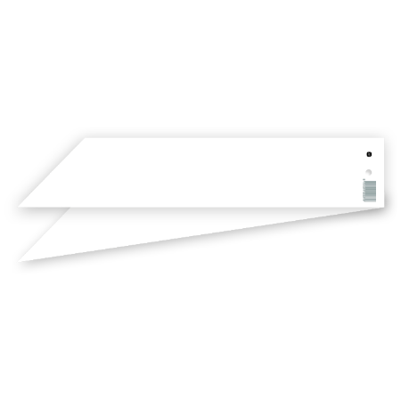 Achterzijde rouwlabel 288x55mm 'Een laatste groet' met witte roos