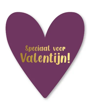 Speciaal voor valentijn wenskaart in hartvorm