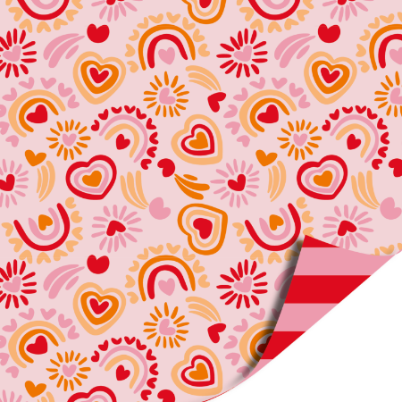 Afbeeldingen van KP® Cadeaupapier 30cm 100m - Verliefd op jou