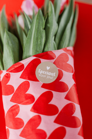 Ronde stickers en wit en goud - 'Speciaal voor jou'