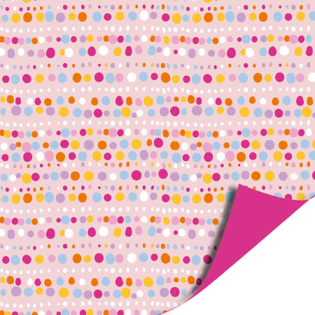 Afbeeldingen van KP® Cadeaupapier 50cm 100m - Blooming Bubbles (pink)