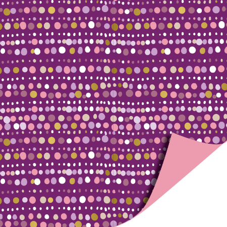 Afbeeldingen van KP® Cadeaupapier 40cm 100m - Blooming Bubbles (purple)