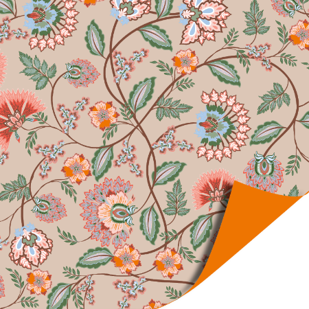 Afbeeldingen van KP® Cadeaupapier 50cm 100m - Boho Bloom