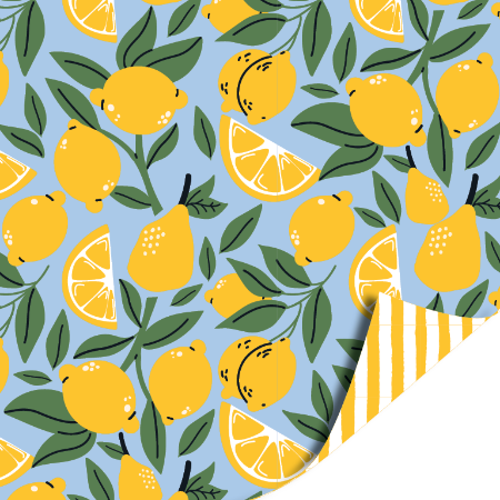 Afbeeldingen van KP® Cadeaupapier 30cm 100m - Lemons