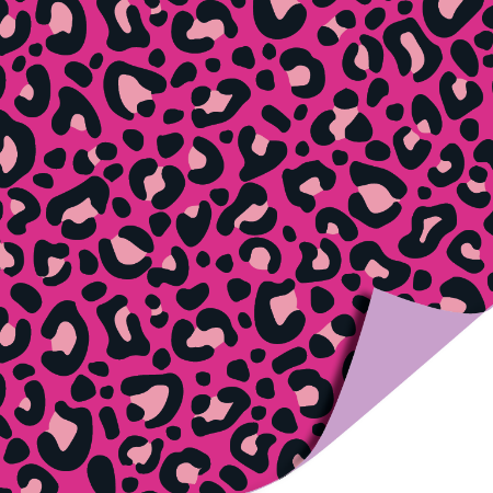Afbeeldingen van KP® Cadeaupapier 30cm 100m - Leopard pink