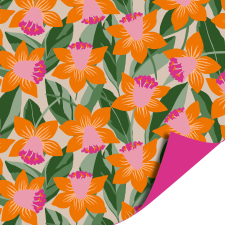 Afbeeldingen van KP® Cadeaupapier 50cm 100m - Retro Riviera