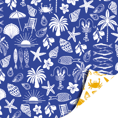 Afbeeldingen van KP® Cadeaupapier 50cm 100m - Sand & Shells