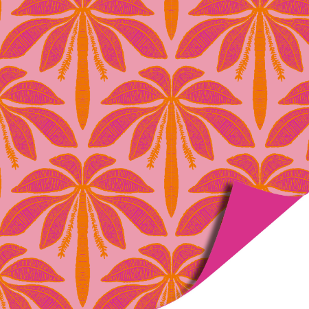 Afbeeldingen van KP® Cadeaupapier 50cm 100m - Sunset Palms