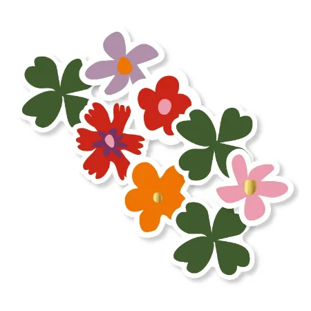 8 soorten bloemen stickers - voorjaarstickers