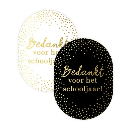 Bedankt voor het schooljaar - 2 schooljaar stickers