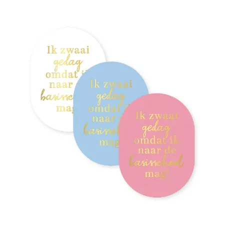 einde schooljaar stickers - 3 soorten stickers