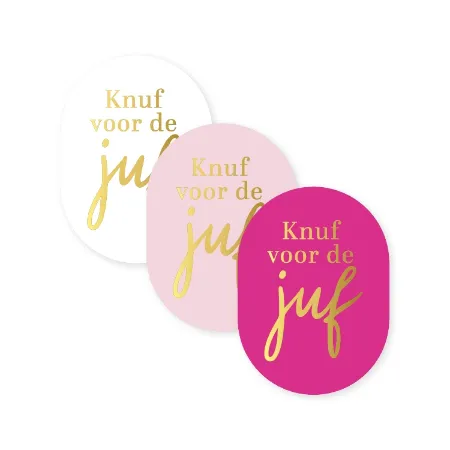 Knuf voor de juf - juffen stickers - 3 soorten