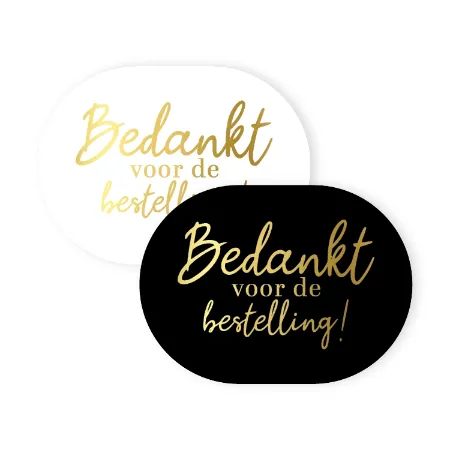 Bedankt voor de bestelling stickers - 2 soorten webshop stickers