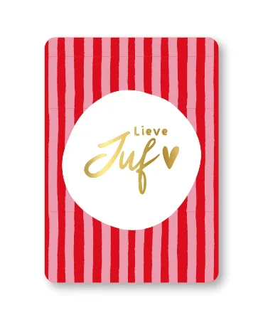 KP® Wenskaarten A6 - Lieve juf - 10 stuks