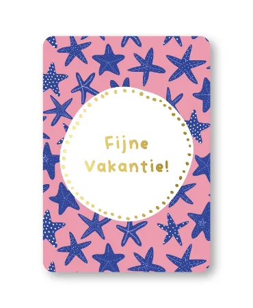KP® Wenskaarten A6 - Fijne vakantie (sea stars) - 10 stuks