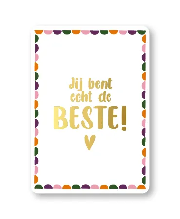 KP® Wenskaarten A6 - Jij bent echt de beste - 10 stuks