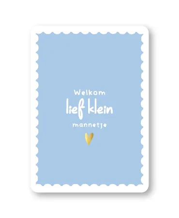 KP® Wenskaarten A6 - Welkom lief klein mannetje - 10 stuks